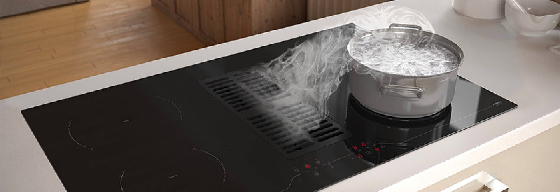 Hob with Central Downdraft Extractor