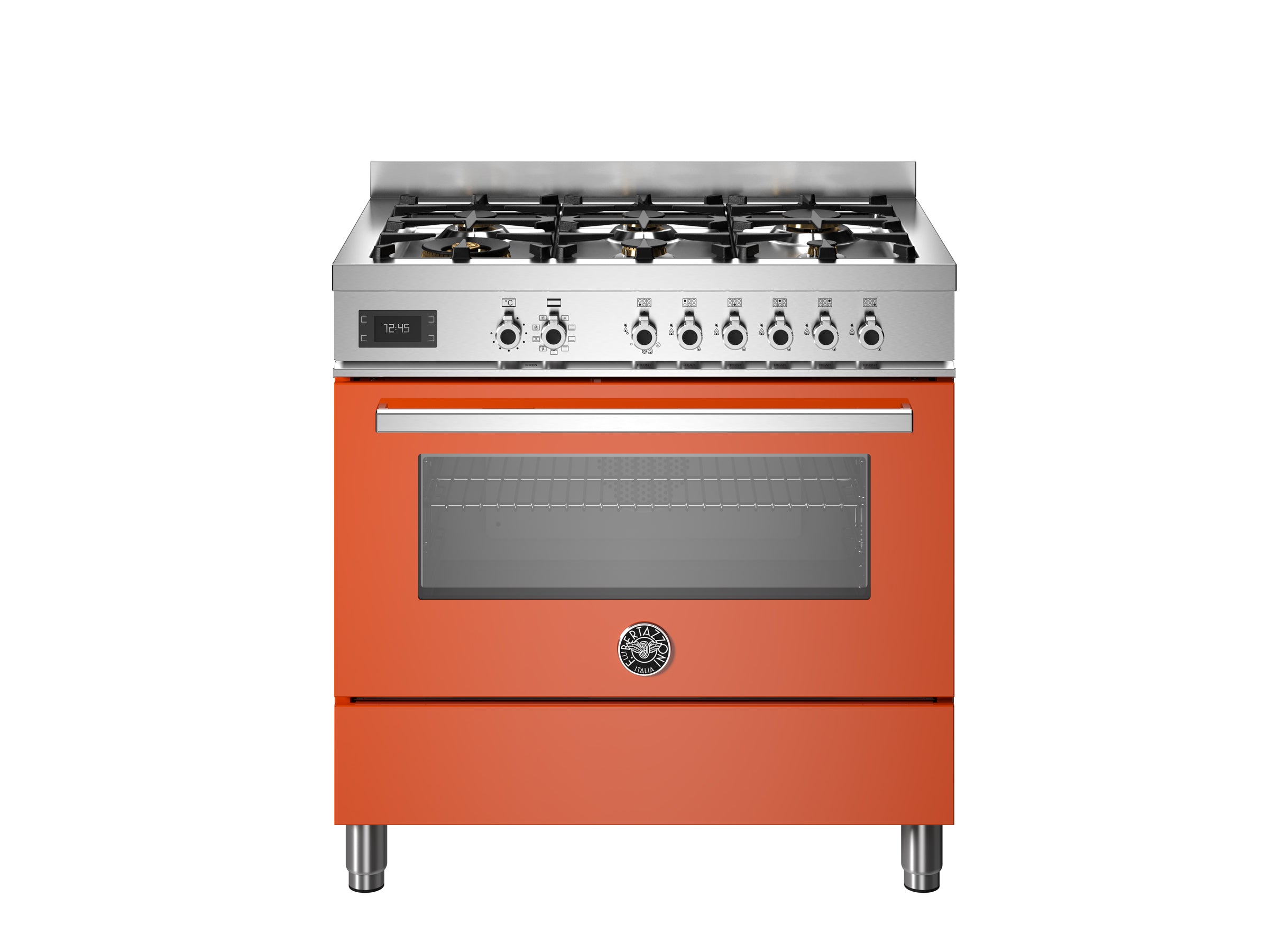 Bertazzoni 90 cm 6-Burner, Electric Oven Professional Series- Aranico (Orange)