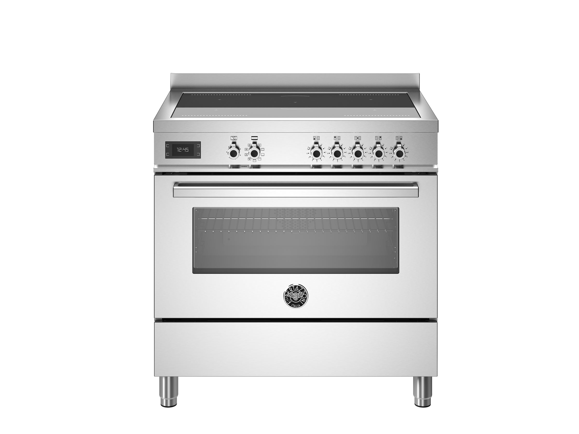 Bertazzoni 90 cm induction top, Electric Oven Professional Series-Stainless Steel