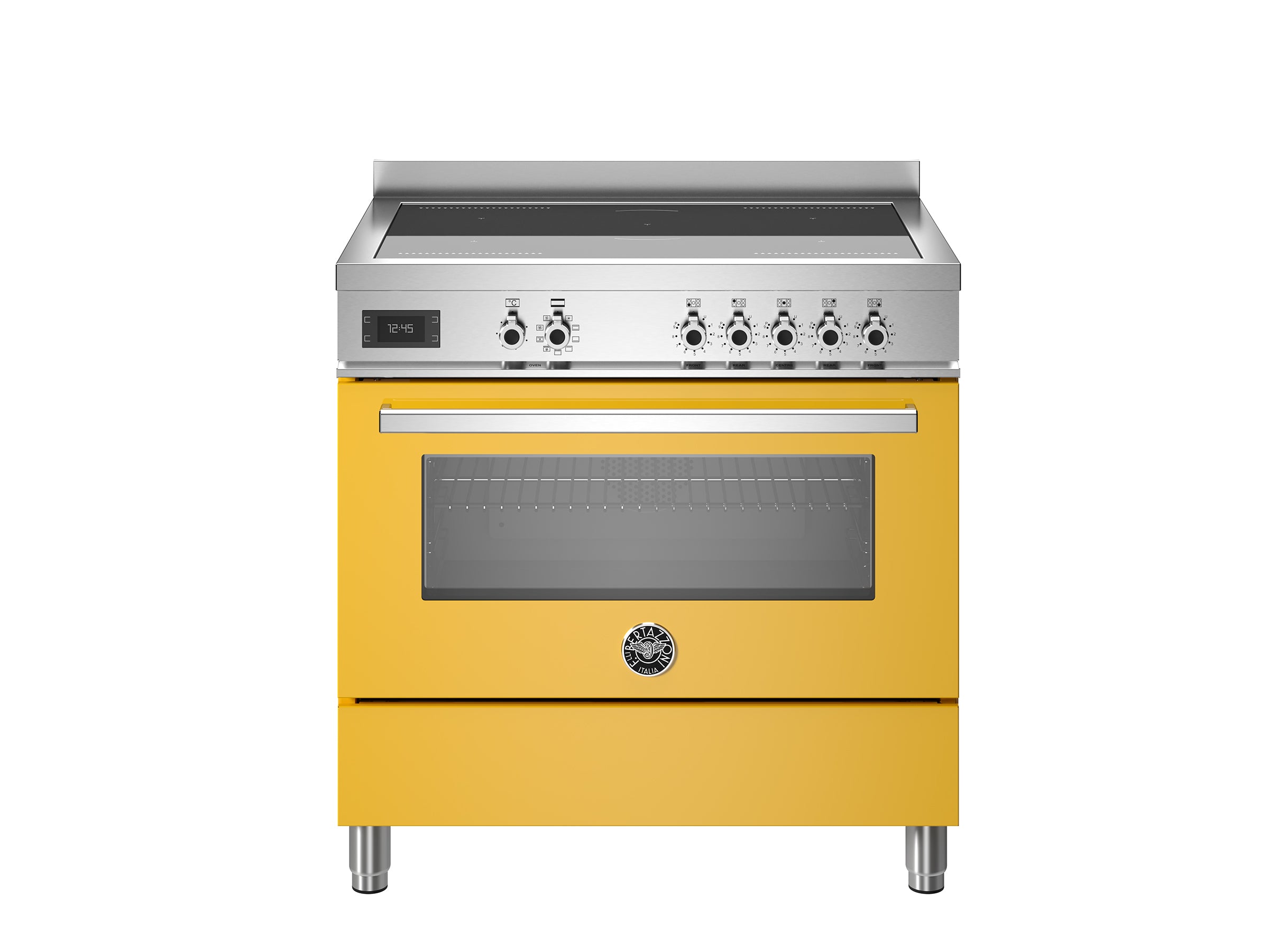 Bertazzoni 90 cm induction top, Electric Oven Professional Series-Giallo (Yellow)