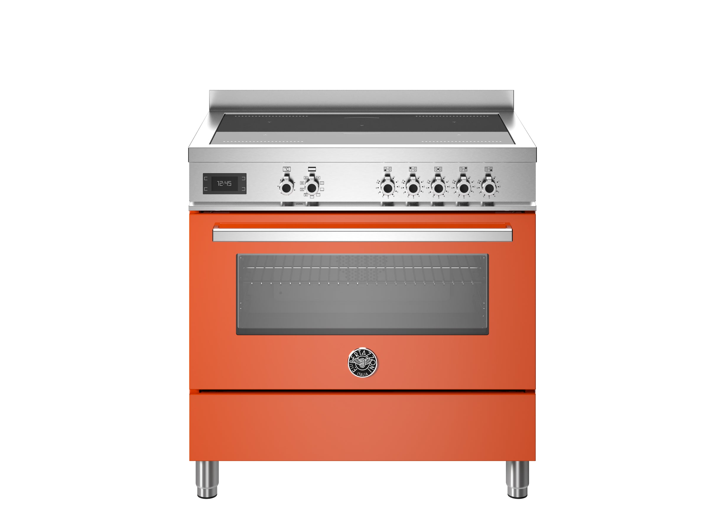 Bertazzoni 90 cm induction top, Electric Oven Professional Series-Aranico (Orange)