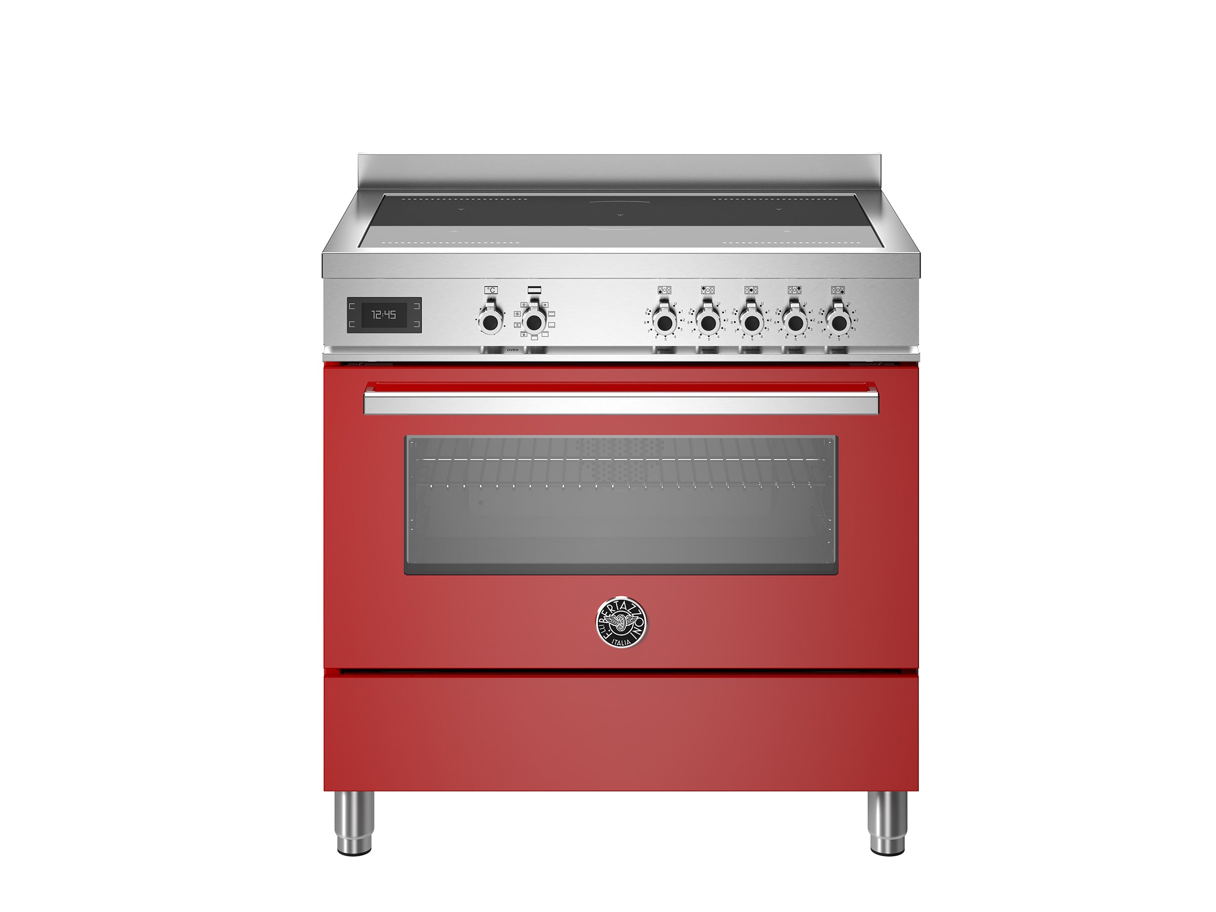 Bertazzoni 90 cm induction top, Electric Oven Professional Series-Rosso (Red)