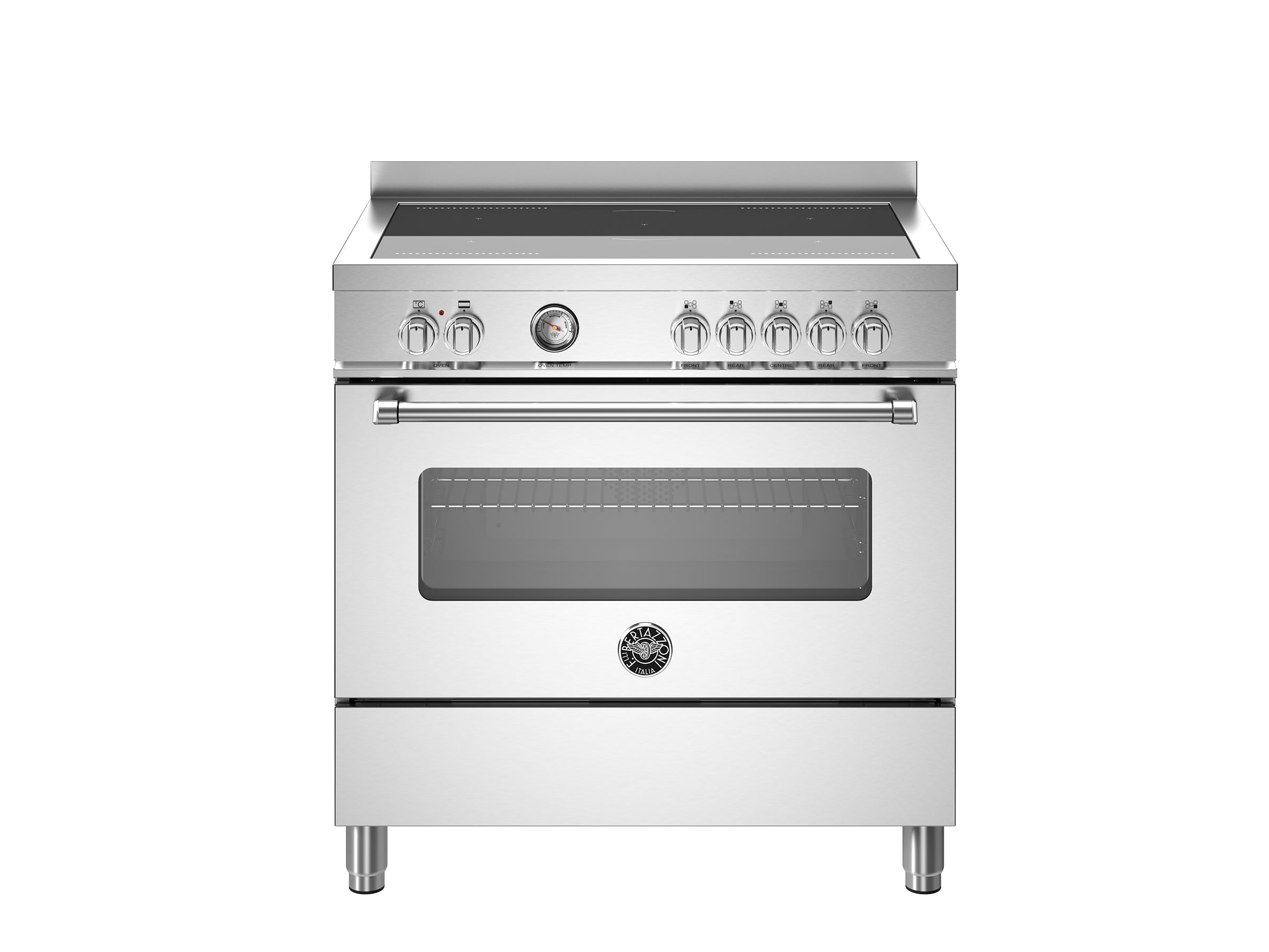 Bertazzoni 90cm 5 induction top electric oven Master Series-Stainless Steel