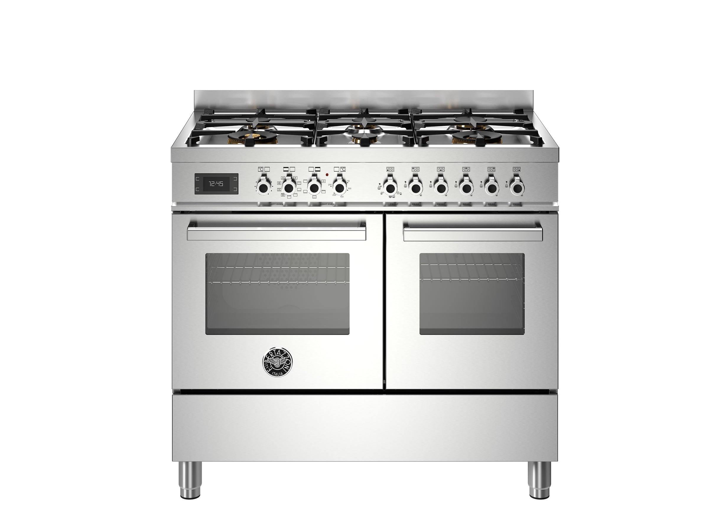 Bertazzoni 100 cm 6-burner electric double oven Professional Series- Stainless Steel