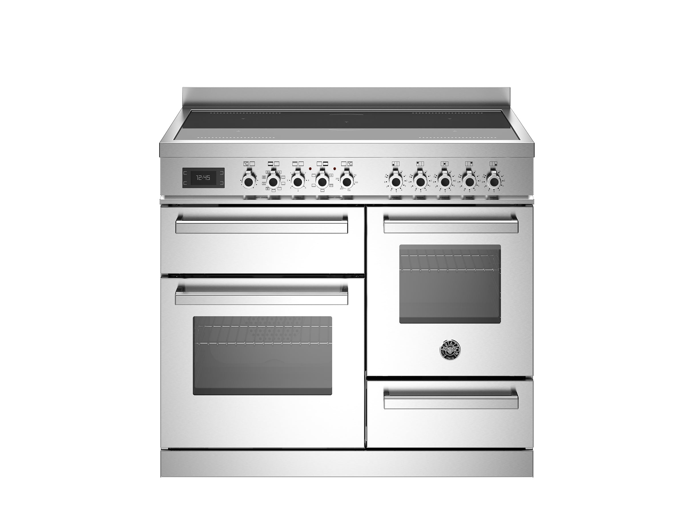 Bertazzoni 100 cm induction top electric triple oven Professional Series-Stainless Steel