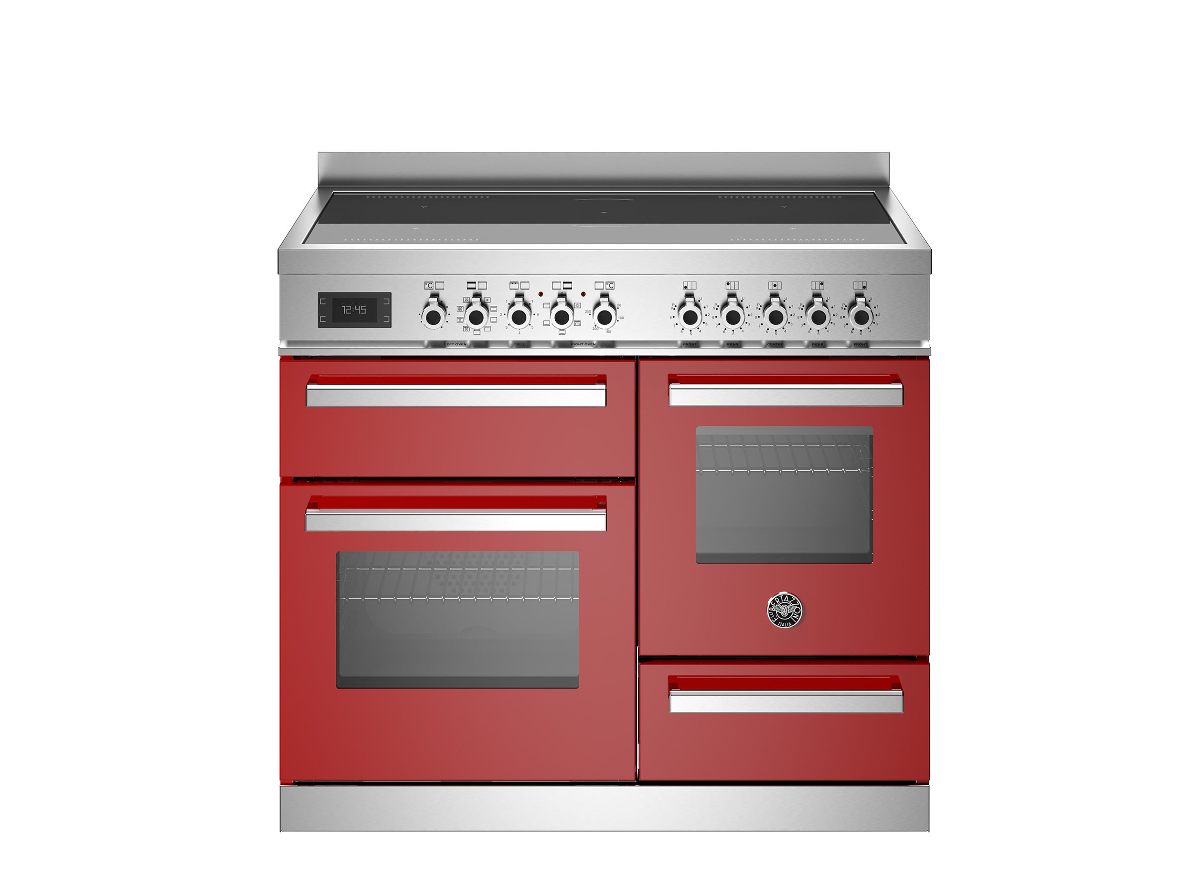 Bertazzoni 100 cm induction top electric triple oven Professional Series-Rosso (Red)