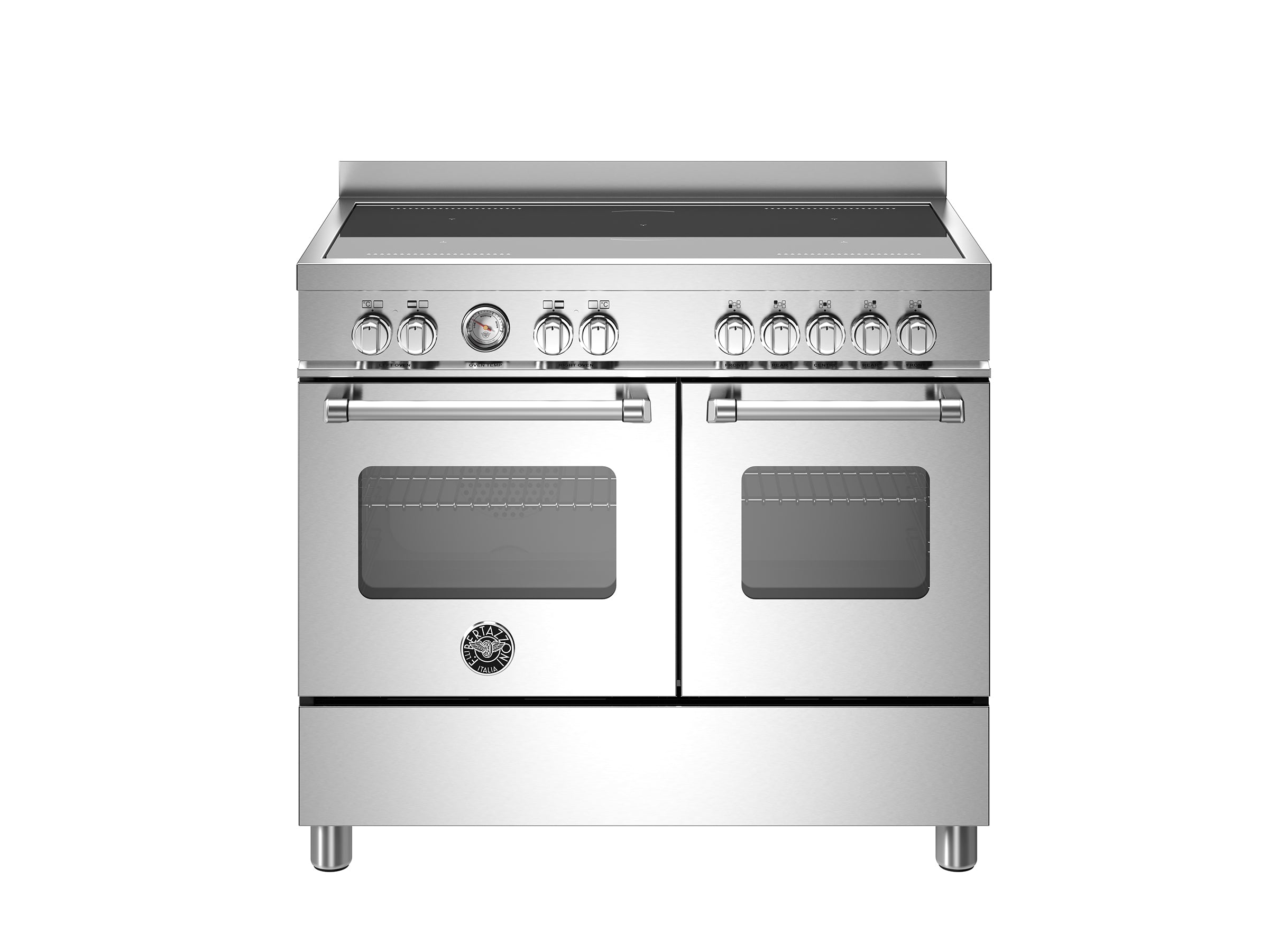 Bertazzoni 100 cm induction top electric double oven Master Series-Stainless Steel