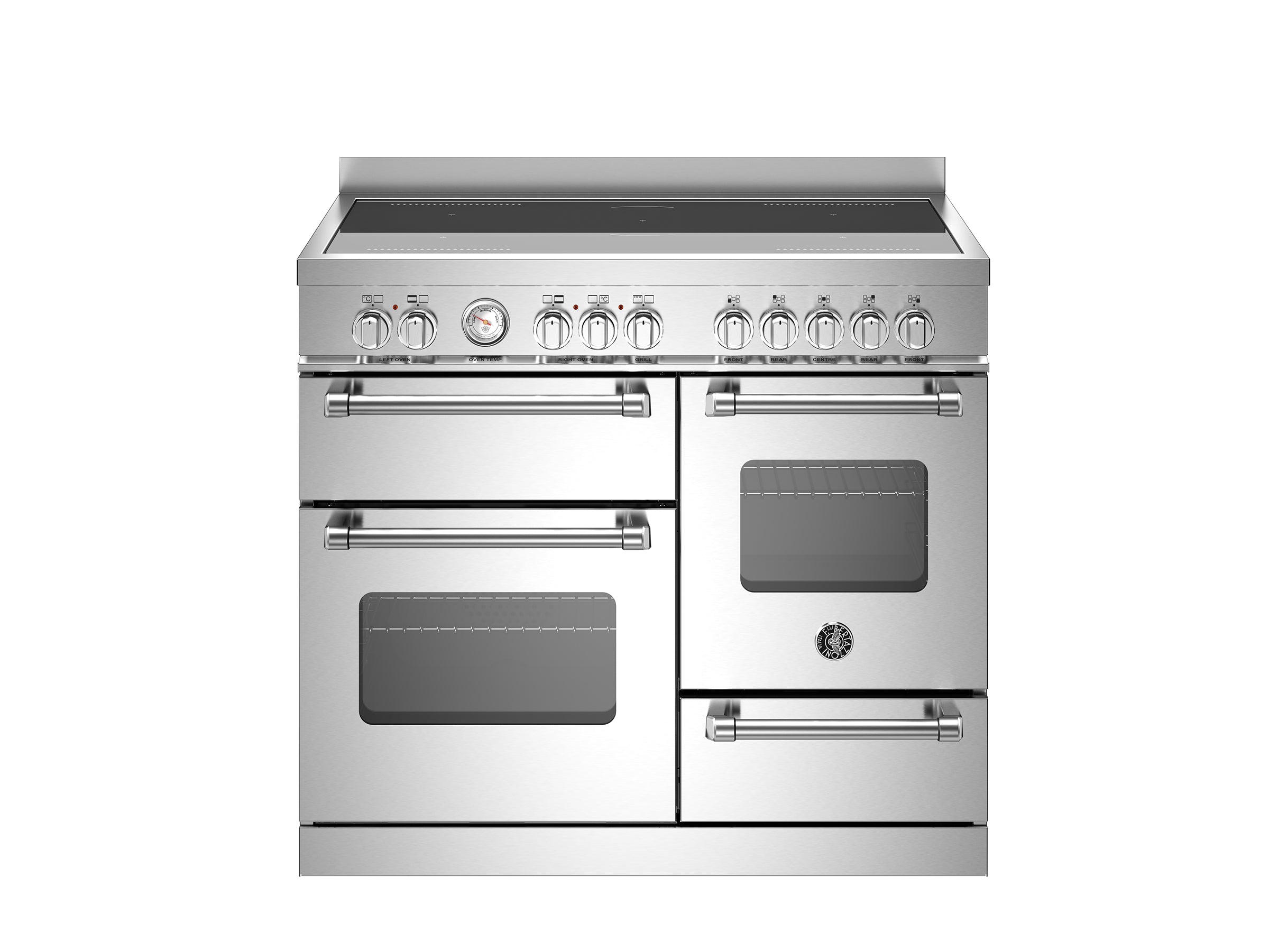 Bertazzoni 100 cm induction top electric triple oven Master Series-Stainless Steel