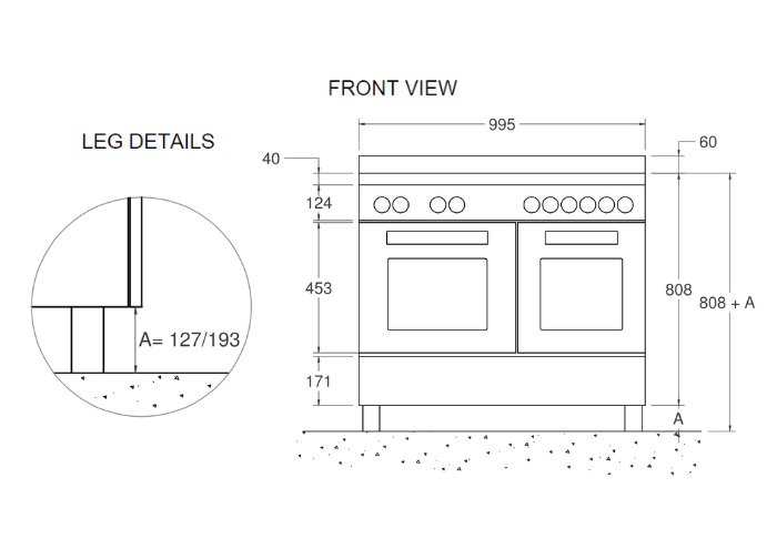 Bertazzoni 100 cm 6-burner electric double oven Master Series-Bianco (White)