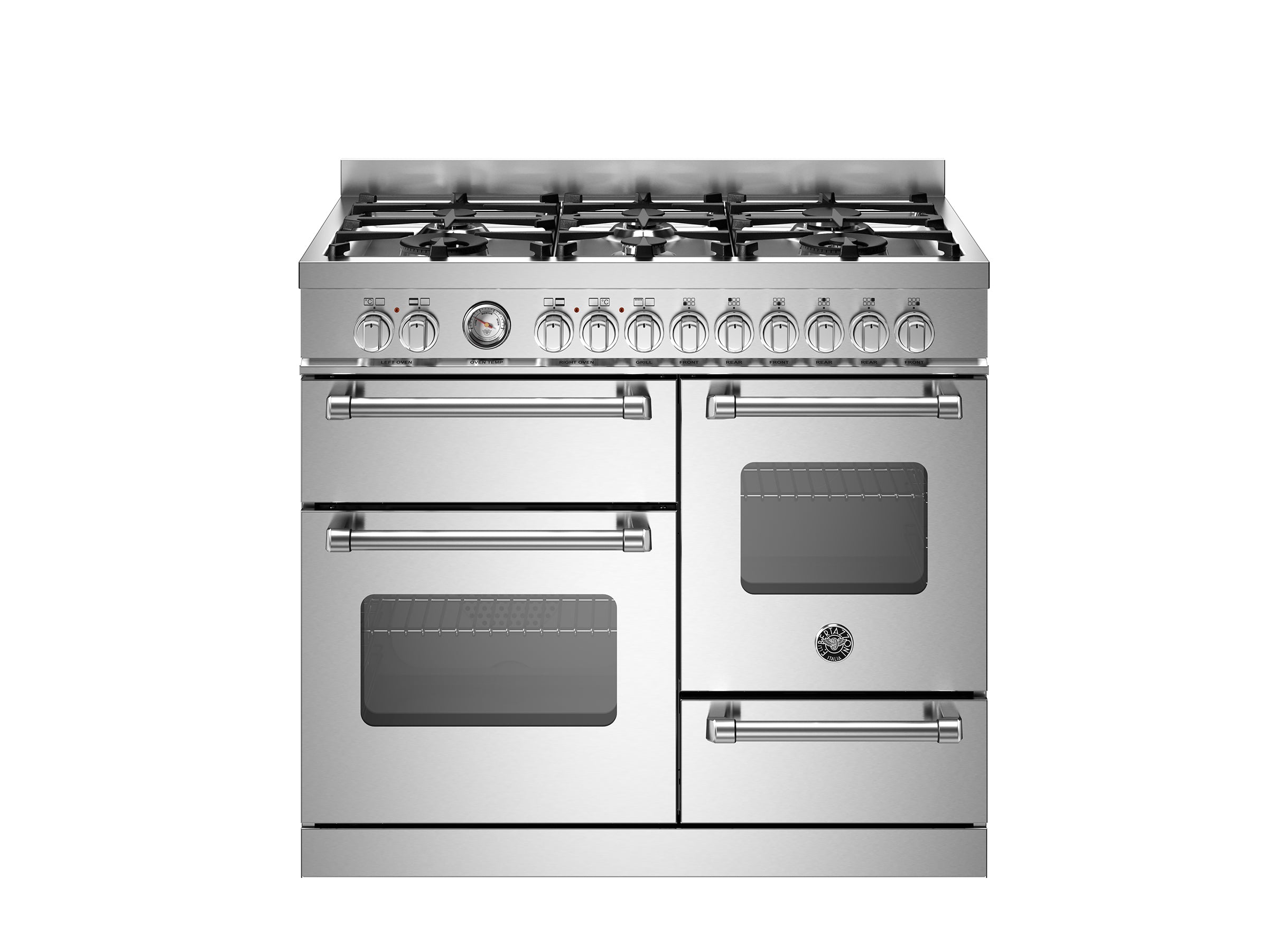 Bertazzoni 100 cm 6-burner electric triple oven Master Series-Stainless Steel