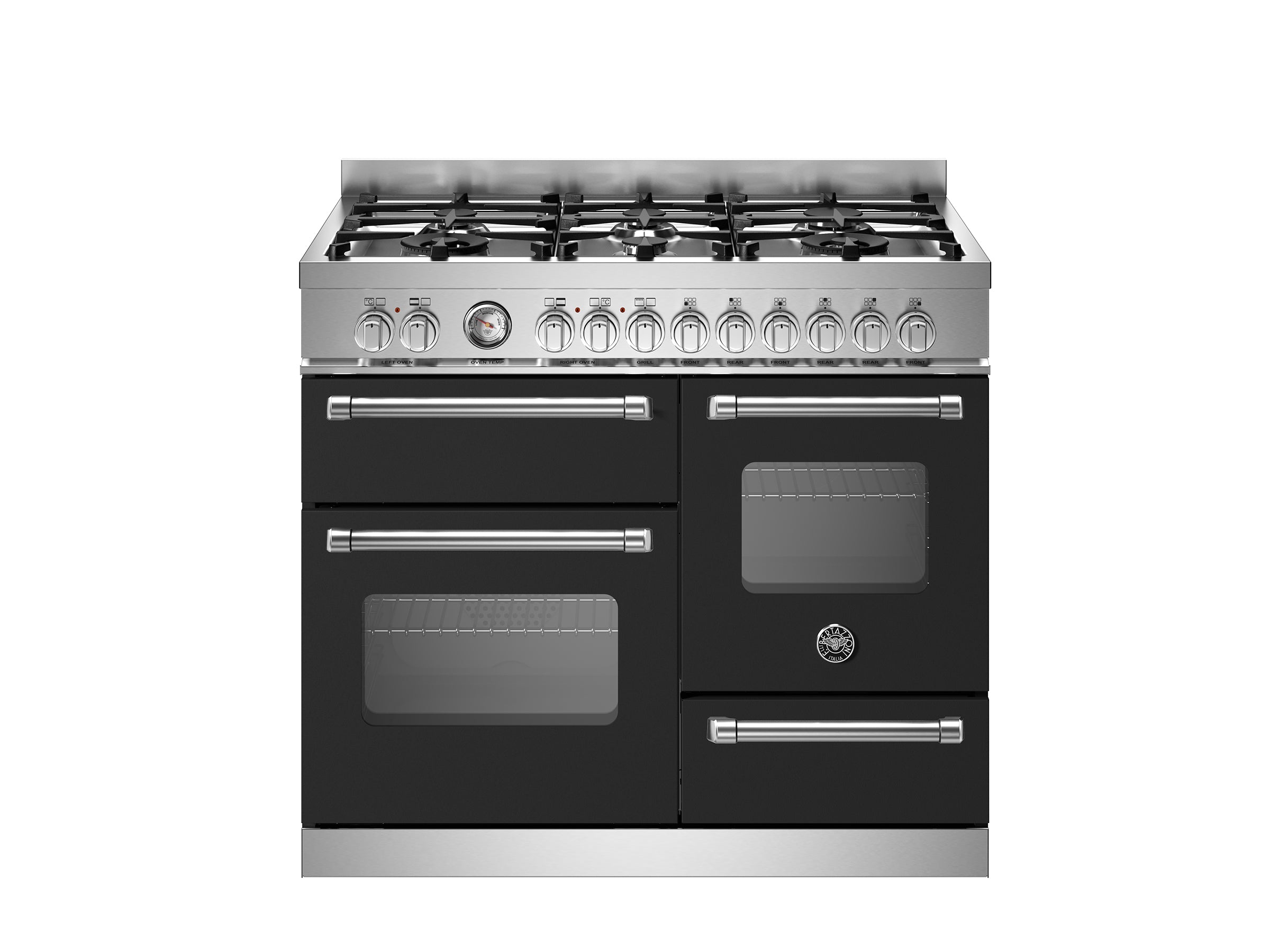 Bertazzoni 100 cm 6-burner electric triple oven Master Series-Nero (Black)