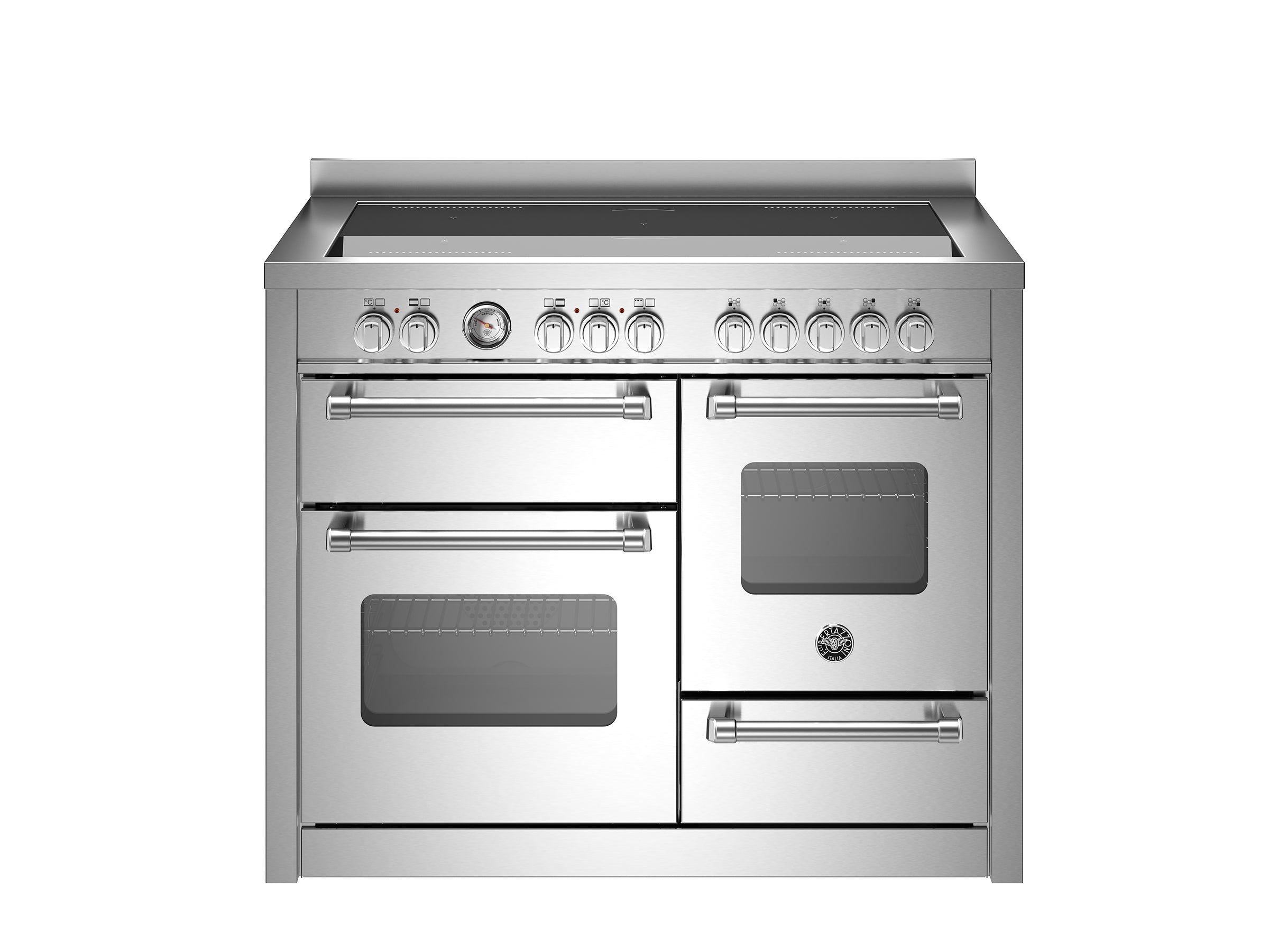 Bertazzoni 110 cm induction top electric triple oven Master Series- Stainless Steel