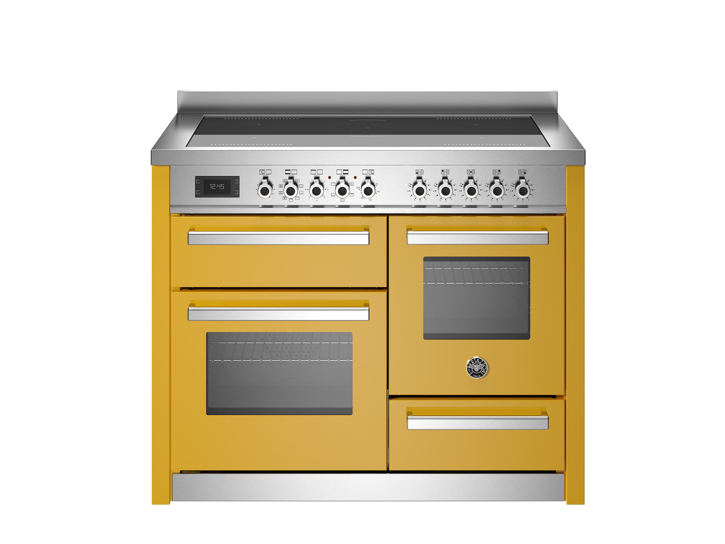 Bertazzoni 110 cm induction top electric triple oven Professional Series-Giallo (Yellow)