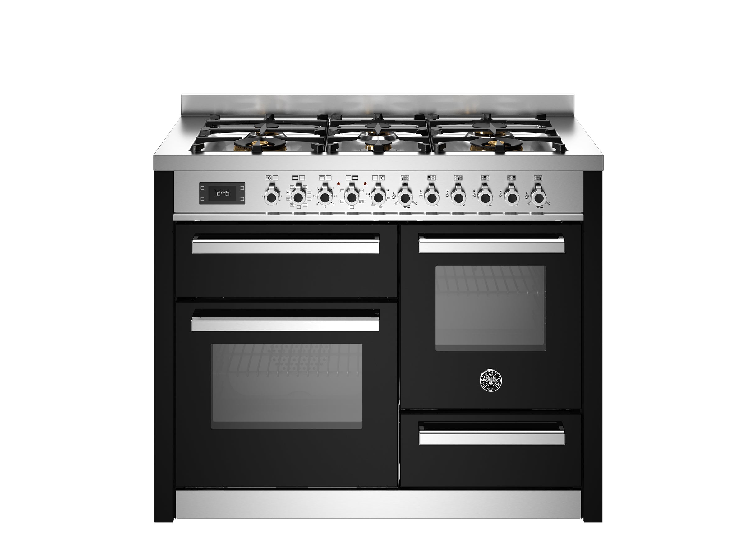 Bertazzoni 110 cm 6-burner electric triple oven Professional Series-Nero (Black)