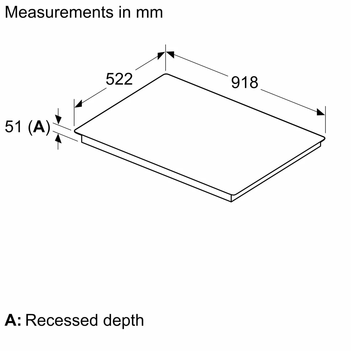 NEFF T69FHV4L0 N70 Induction hob 90 cm surface mount without frame