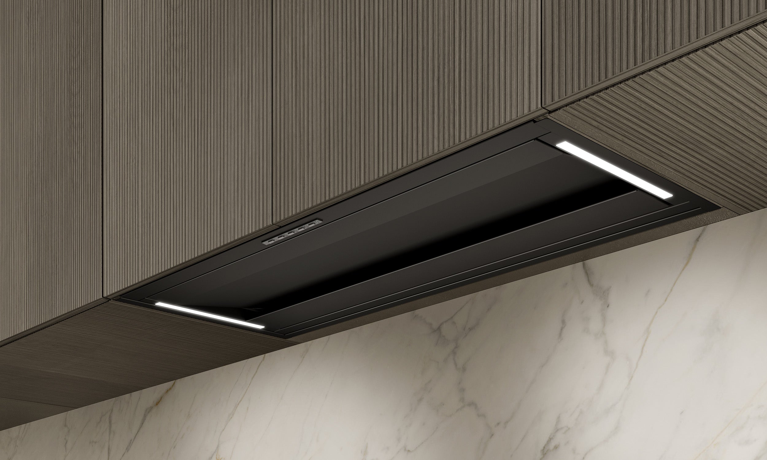 Airforce Inside In 60cm Built-in Cooker hood with Touch Control- Black Stainless Steel Finish