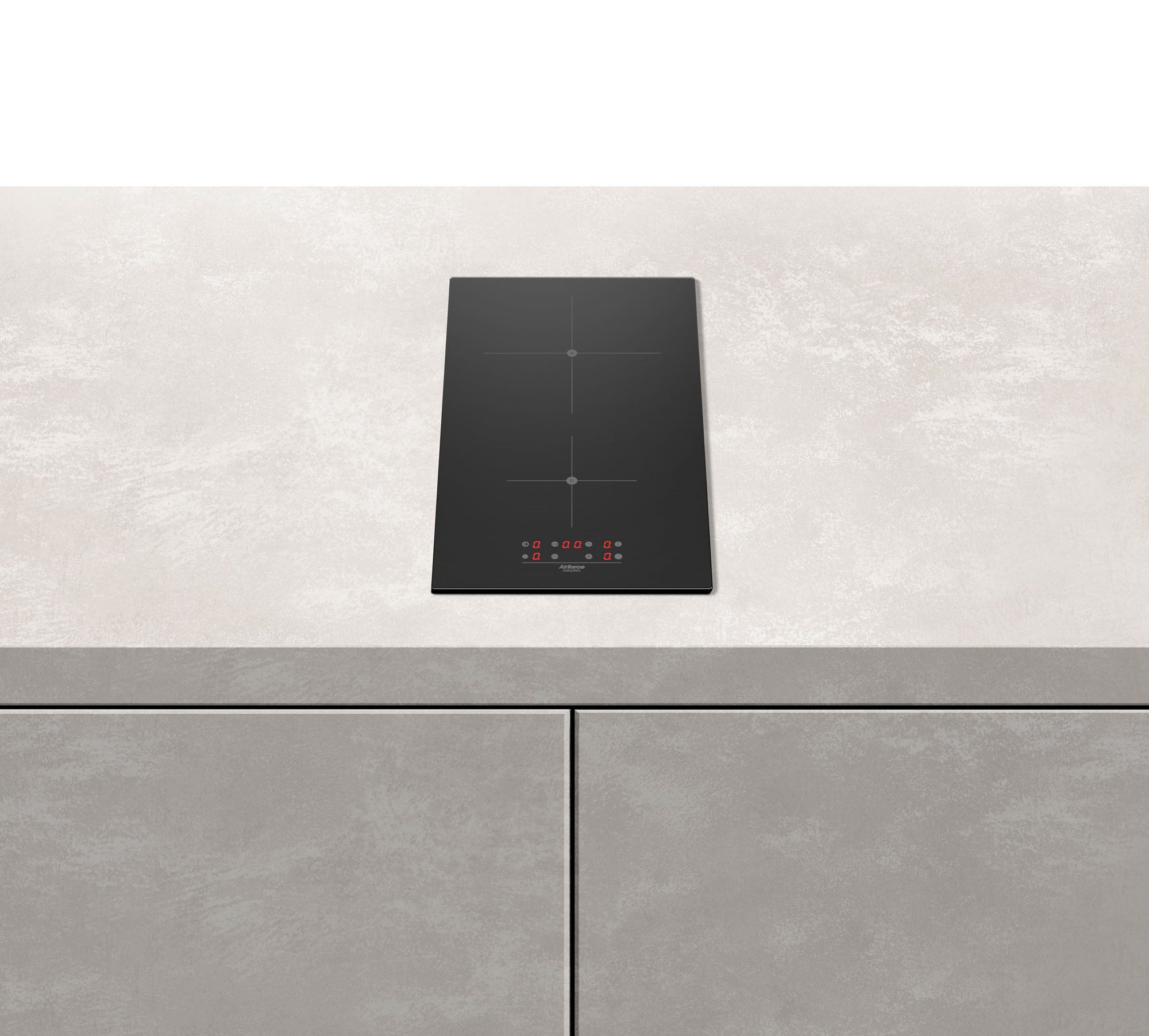 Airforce Prima 30cm Domino Induction Hob 2 Zone with Touch Control Black Glass Finish