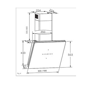 CDA EXG90BL 90cm gesture control extractor