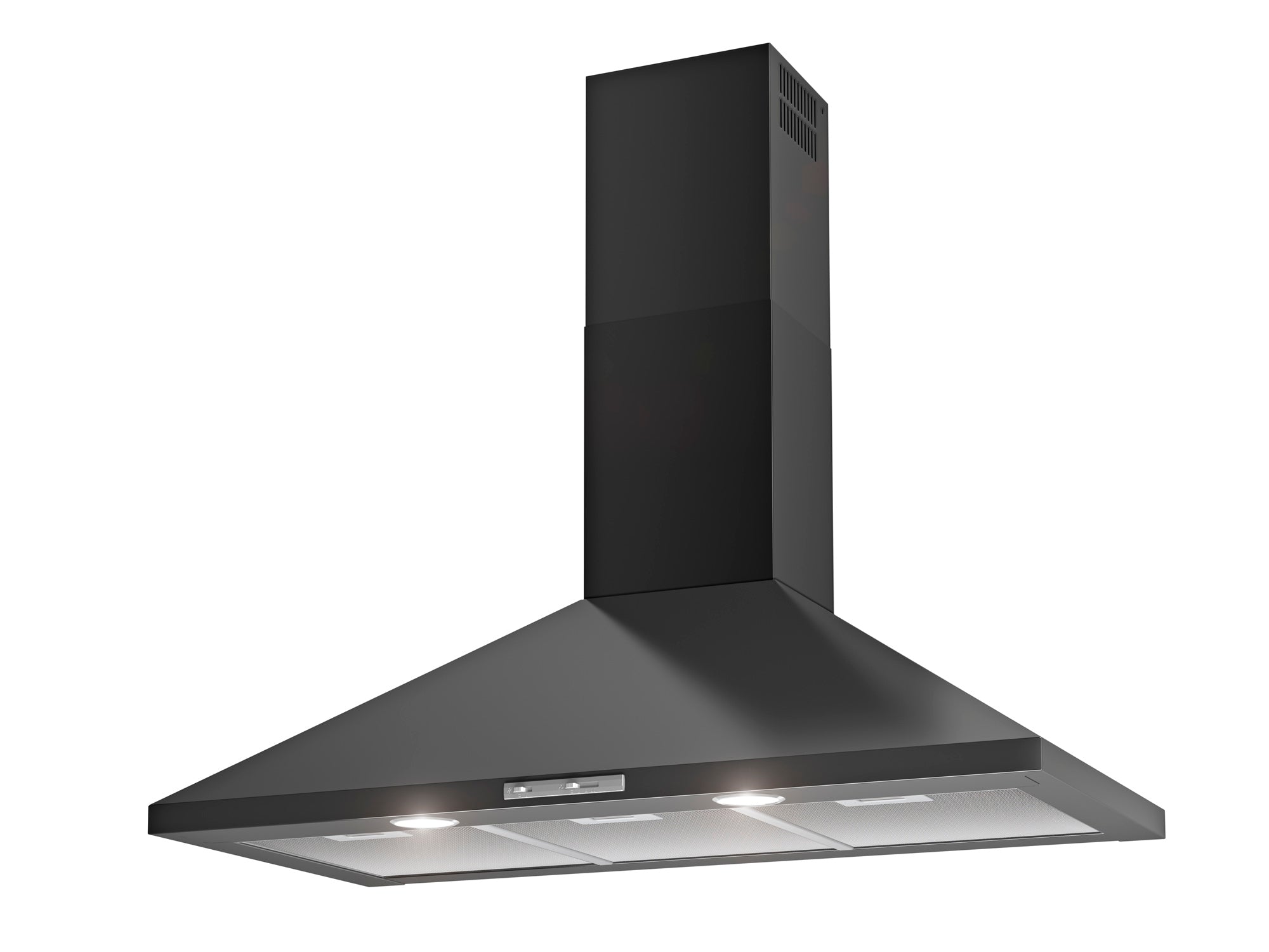 Airforce F0 D2 90cm Wall Mounted Cooker Hood with Slider Control in Black Steel Finish