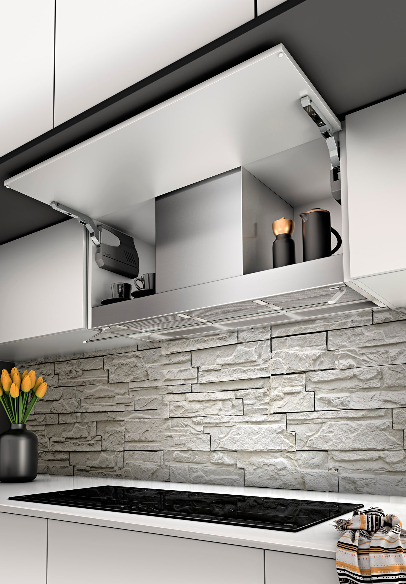 Airforce F300 120cm Built-In Cooker Hood with Glass Visor,Touch Control Button Stainless Steel Finish