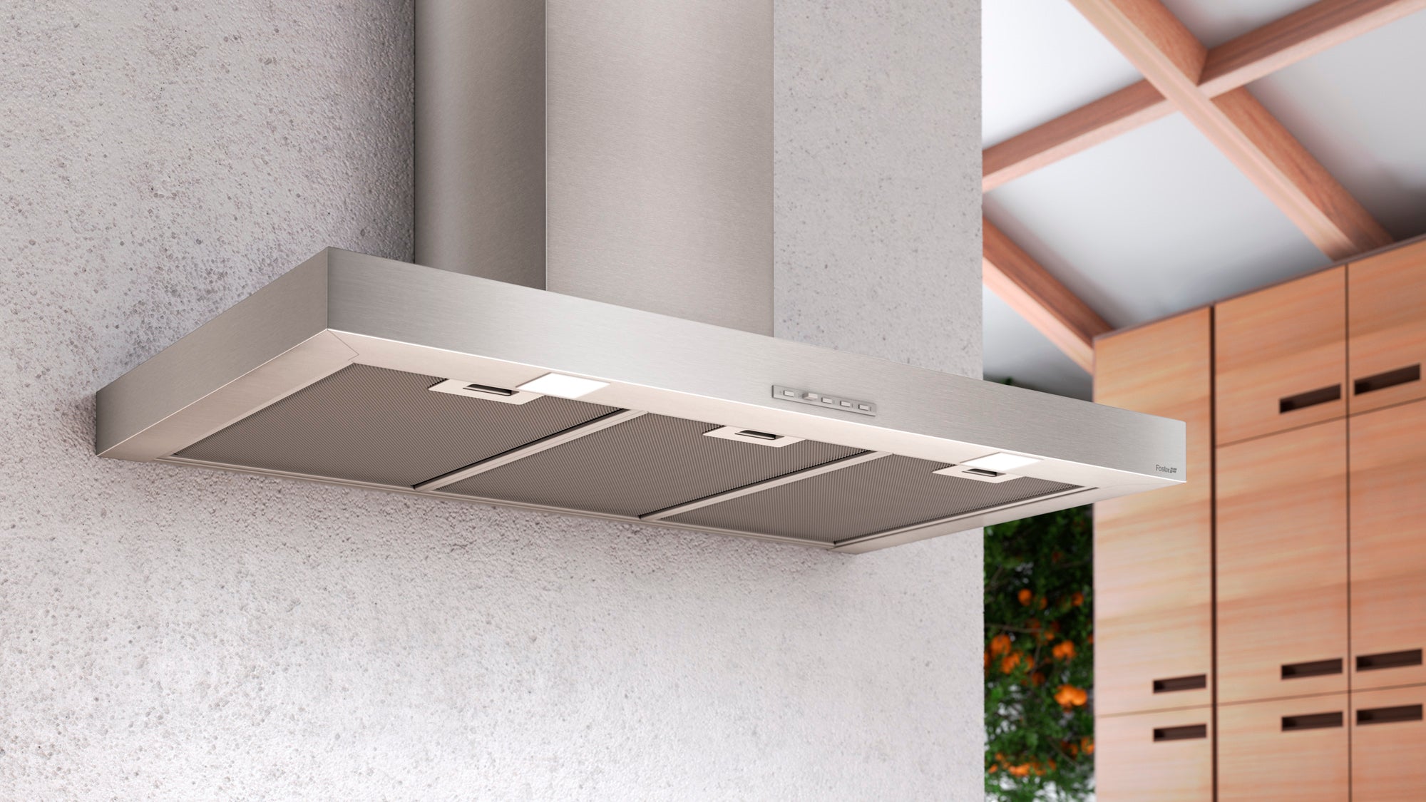 Airforce F53 S4 90cm Wall Mounted Cooker Hood with Soft Button Push Control- Stainless Steel