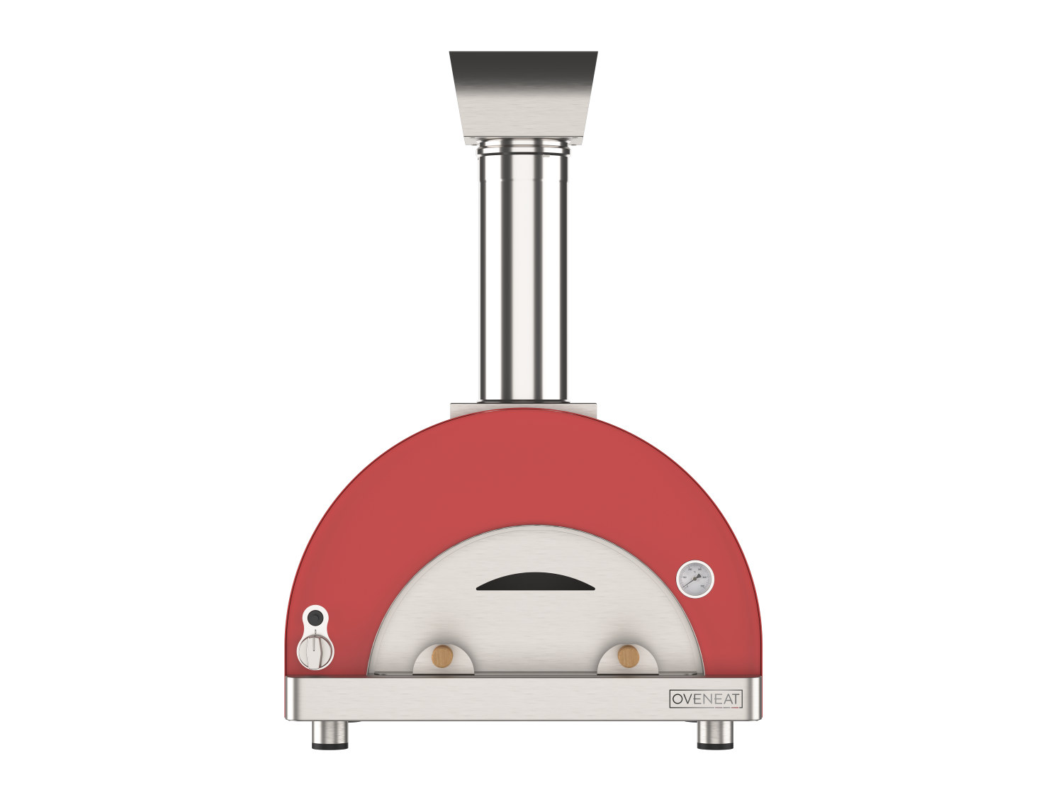 Oveneat GRX-2VR Red Gas double Pizza Oven with Stainless Steel Door includes Pizza Peel