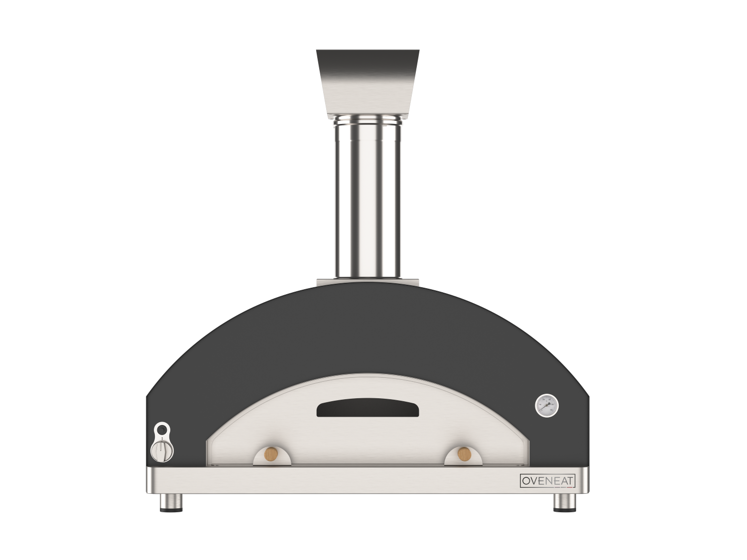 Oveneat GRX-5VG Charcoal Grey Gas Pizza Oven for upto Five Pizzas with Stainless Steel Door includes Pizza Peel