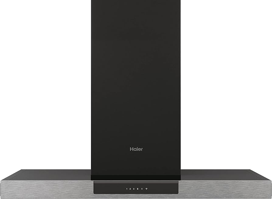 CLEARANCE Haier HATS9DS2XWIFI 90cm T shaped Wall mounted cooker hood Black and stainless steel