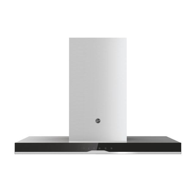 Clearance Hoover HTS9CBK5XWIFI 90 cm Wi-Fi Wall Mounted T-Shape Hood, black glass & SS trim