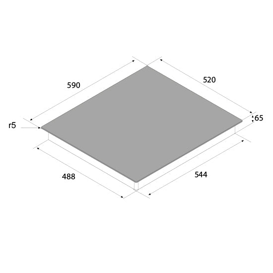 Airforce Prima 60-4 B 60cm 4 Cooking Zones touch control Induction Hob with Black Glass Finish
