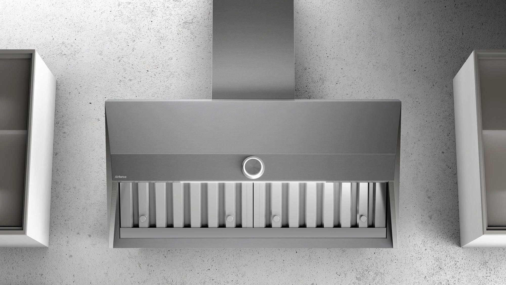 Airforce VIS Head 120cm Wall Mounted Cooker Hood with Non Drop System & Baffle Grease filter system - Stainless Steel Finish