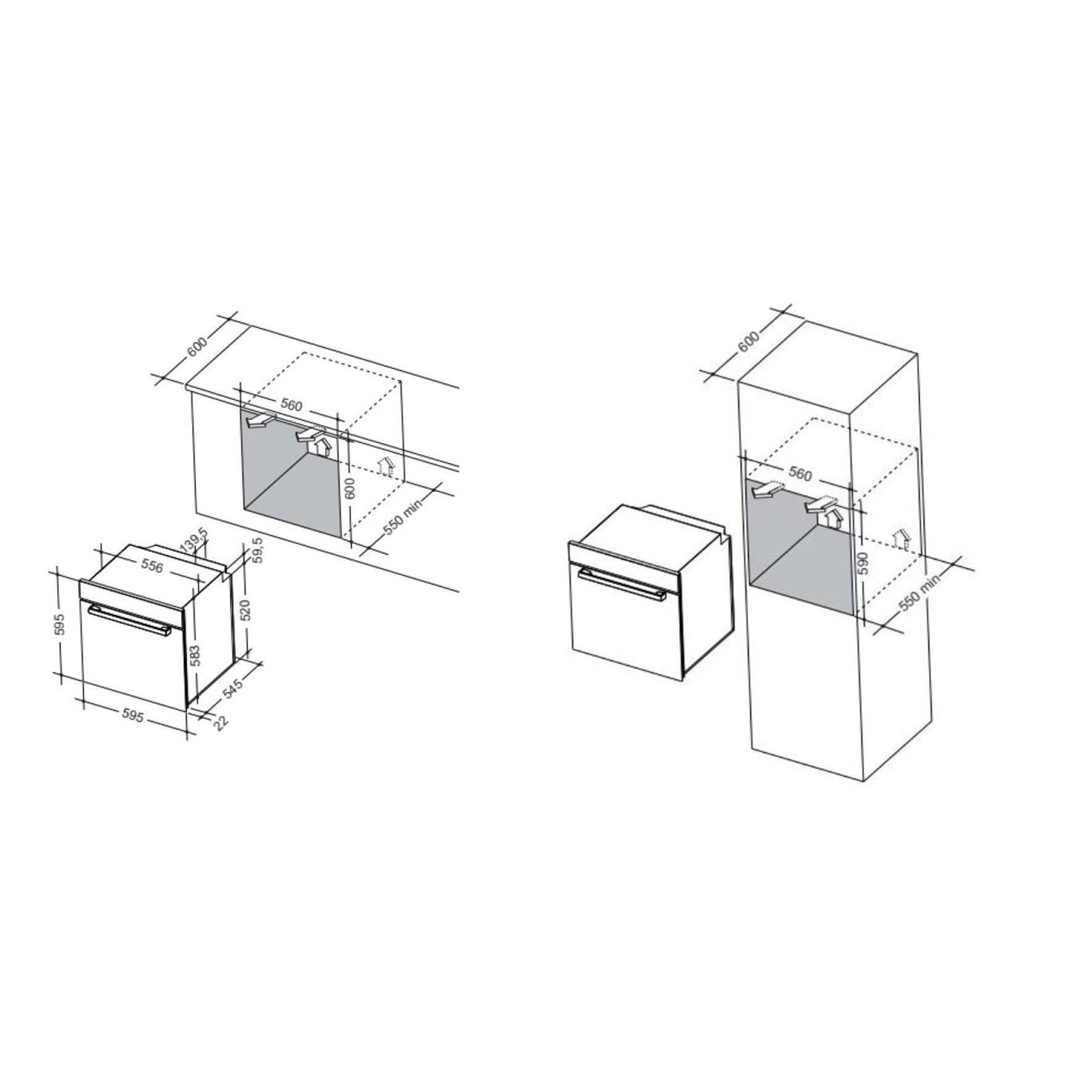 CDA SG121SS Five function Gas oven