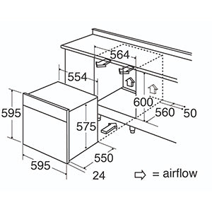 CDA SL400BL/1 Thirteen function multifunction oven with steam clean