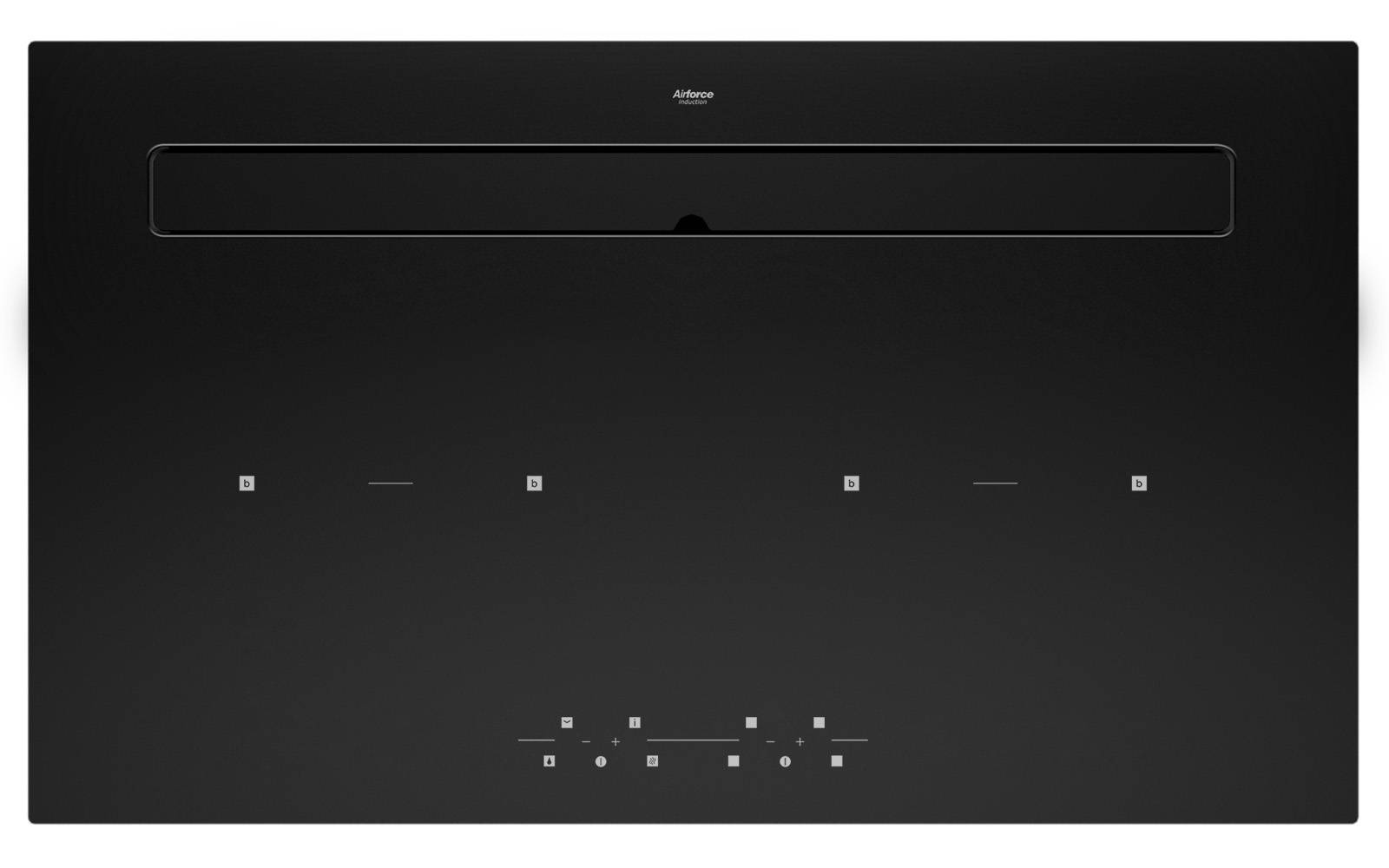 Airforce Aspira Slim Easy 90cm Induction hob with Rear Downdraft Extraction