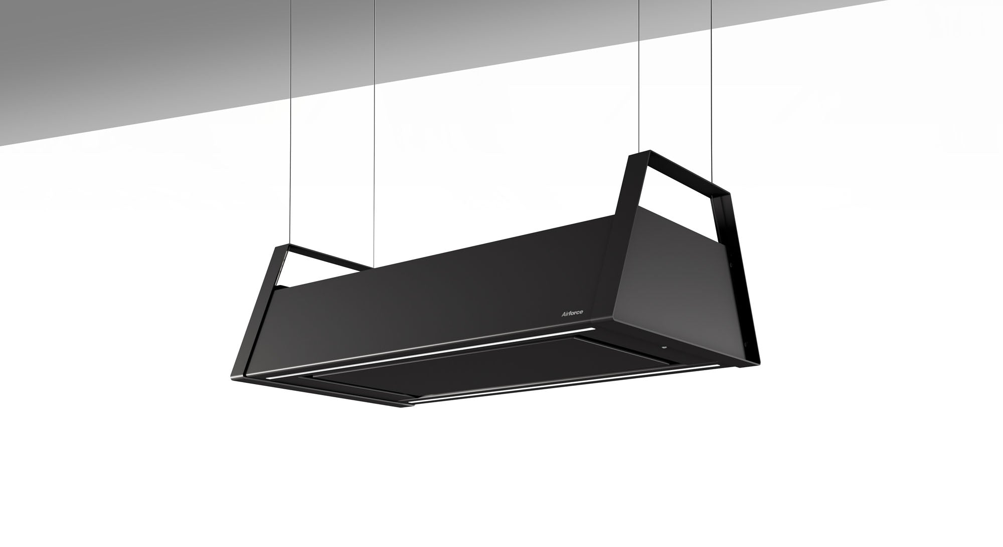 Airforce TATA 90cm Island Cooker Hood Touch Control in Anthracite Steel Finish