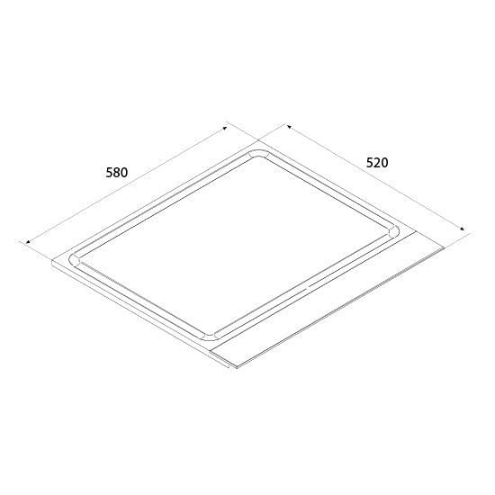 Airforce Teppanyaki 58cm Hob with Touch Slider Controls Stainless Steel & Glass Finish