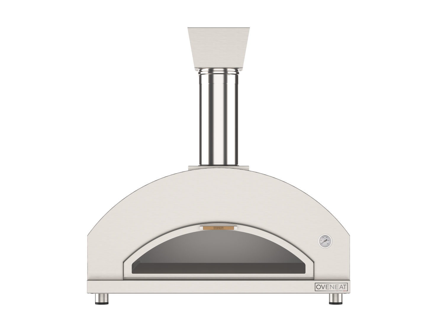 Oveneat WDD-5X Stainless Steel Wood Fired Pizza Oven for upto Five Pizzas with Drop-down Glass door includes Brazier & Pizza Peel