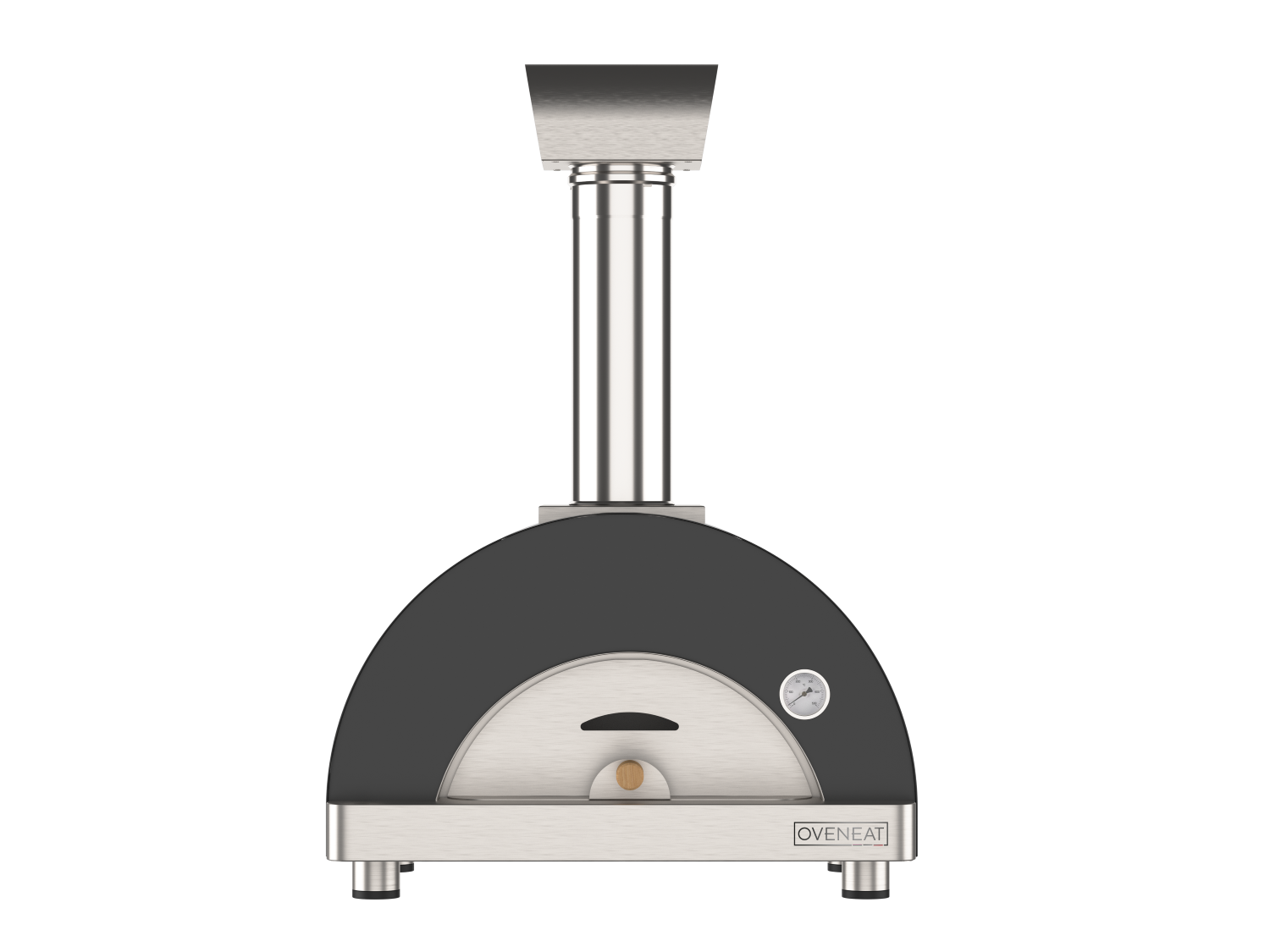 Oveneat WRX-1VG Charcoal Grey Wood fired Pizza oven with stainless steel door. Includes brazier and pizza peel.