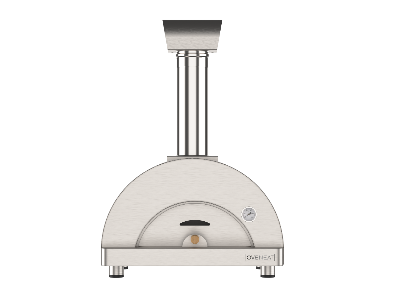 Oveneat WRX-1X Stainless Steel Wood Fired Single Pizza Oven with stainless steel door.Includes brazier and pizza peel.
