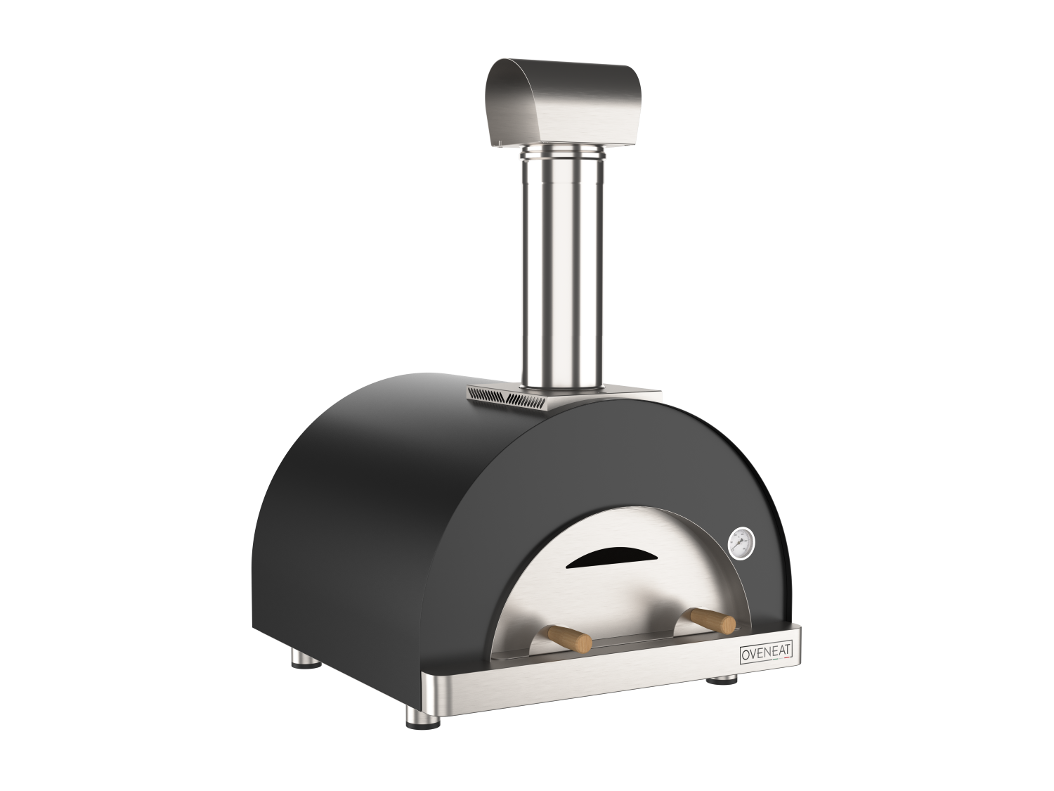 Oveneat WRX-2VG Charcoal Grey Wood Fired Double Pizza Oven with Stainless Steel Door. Includes brazier & pizza peel.