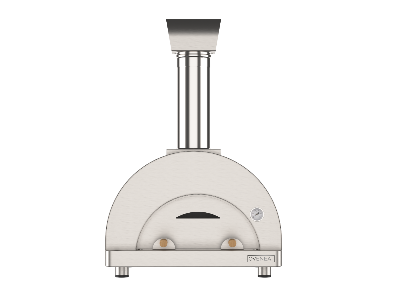 Oveneat WRX-2X Stainless Steel Wood Fired Double Pizza Oven with Stainless Steel Door Includes Brazier and Pizza Peel