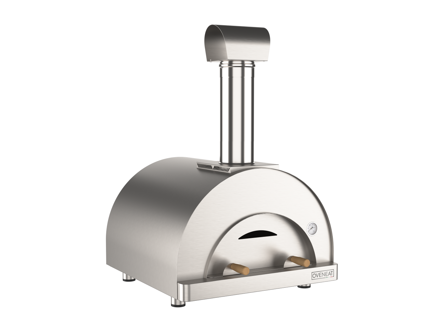 Oveneat WRX-2X Stainless Steel Wood Fired Double Pizza Oven with Stainless Steel Door Includes Brazier and Pizza Peel
