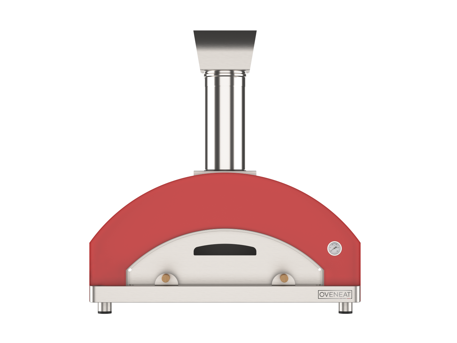 Oveneat WRX-5VR Red Wood Fired Pizza Oven for upto Five Pizzas with Stainless Steel Door includes Brazier & Pizza Peel