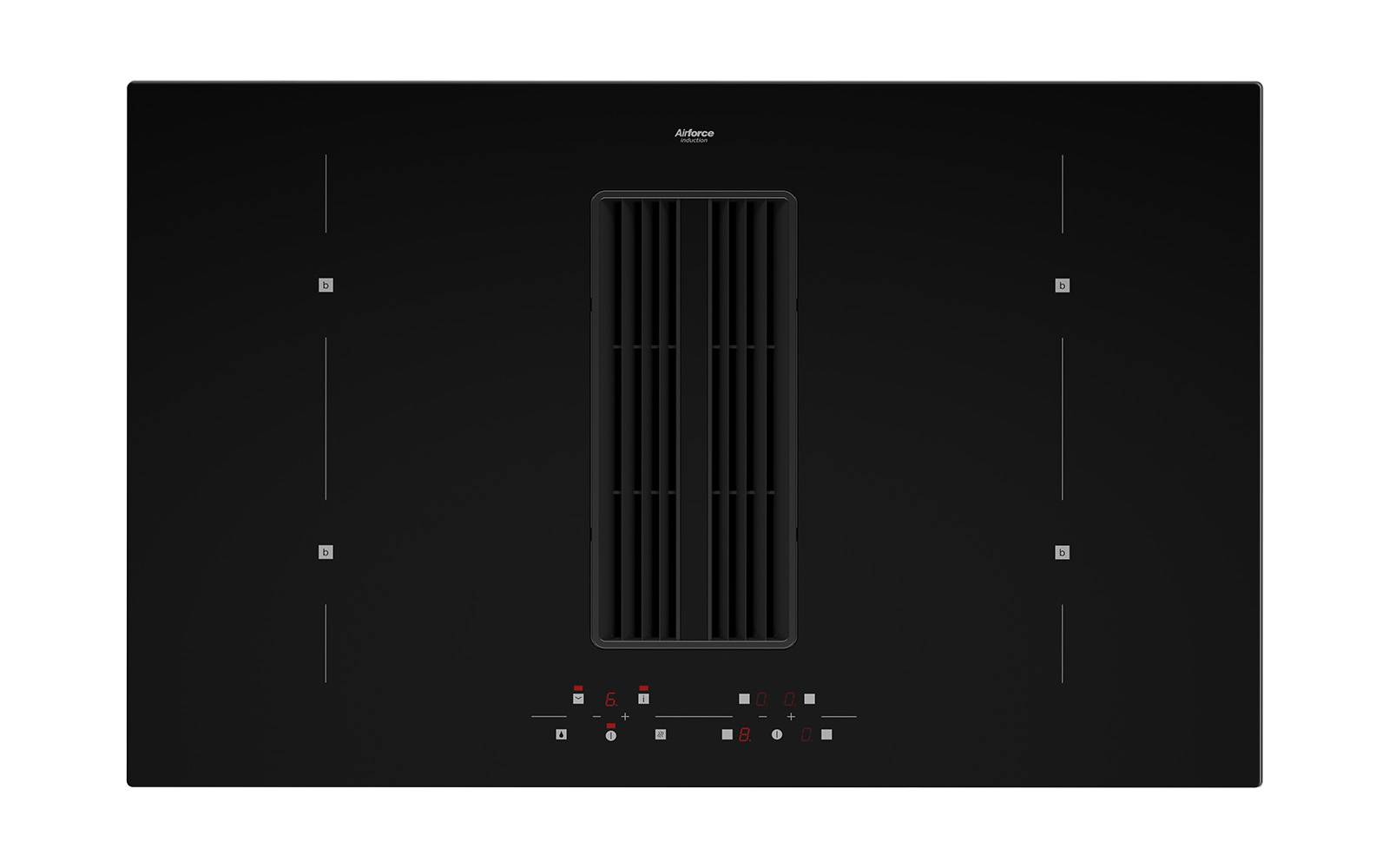 Airforce Centrale Easy 83cm Induction hob with Central downdraft and Touch control