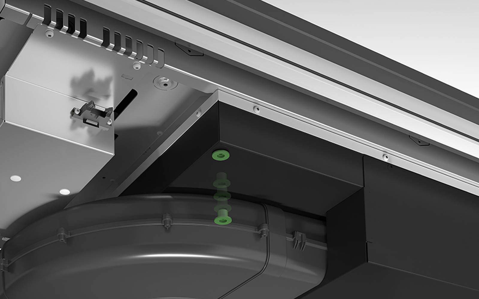Airforce On-Board Essence 80cm Induction Hob with Central Downdraft-Black Glass Finish