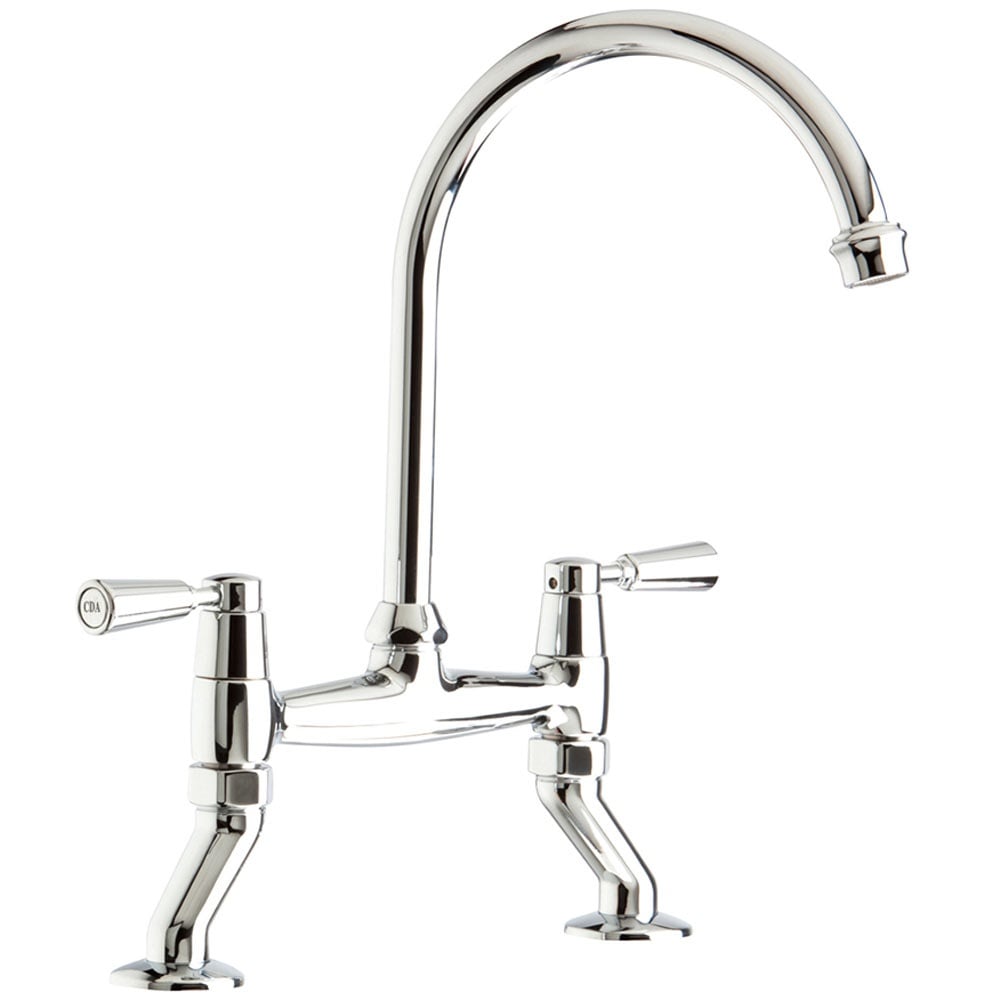 CDA TT56CH Traditional quarter turn bridge mixer tap