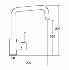 CDA TC66CH Side single lever tap with quad spout