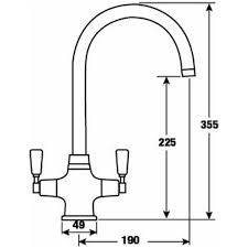 CDA TT41CH Traditional quarter turn lever monobloc tap