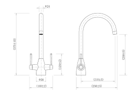 CDA TCC7BL Twin lever tap