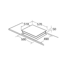 CDA HC6312FR Four zone ceramic hob